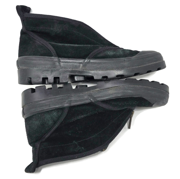 Vintage Ralph Lauren Polo Suede Zip Bootie Sneaker Black 7.5 - Picture 6 of 13